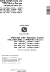 John Deere 770G, 770GP, 772G, 772GP (SN.F678818-680877) Motor Graders Diagnostic Manual (TM14070X19)