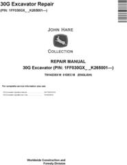 John Deere 30G (SN.from K265001) Excavator Service Repair Technical Manual (TM14235X19)