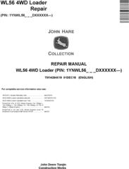 John Deere WL56 (SN. D000001-) 4WD Loader Service Repair Technical Manual (TM14284X19)