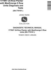 John Deere 1775NT 24-Row Planter with MaxEmerge 5 Row Units Diagnostic Technical Manual (TM144619)