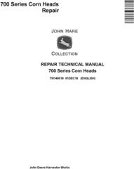 JD John Deere 706C, 708C, 712C, 712FC, 716C, 718C Corn Heads Repair Technical Service Manual (TM149019)