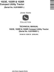 John Deere 1023E, 1025R, 1026R Compact Utility Tractor (SN. HJ0100001- ) Technical Manual (TM149119)