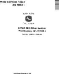 John Deere W330 Combine (SN.700949-) Repair Technical Service Manual (TM151919)