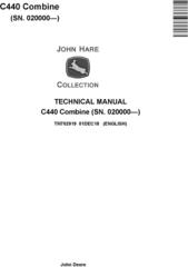 John Deere C440 Combine (SN. 020000-) Technical Service Manual (TM702919)